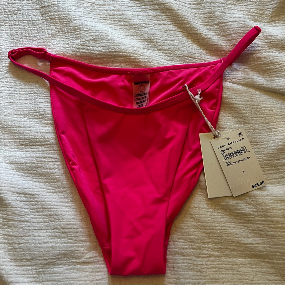 Good American Vibrant Pink Bikini Bottom